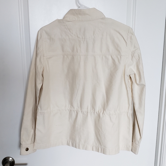 NWT J.Crew Factory Beige Cotton Field Jacket - Picture 4 of 10